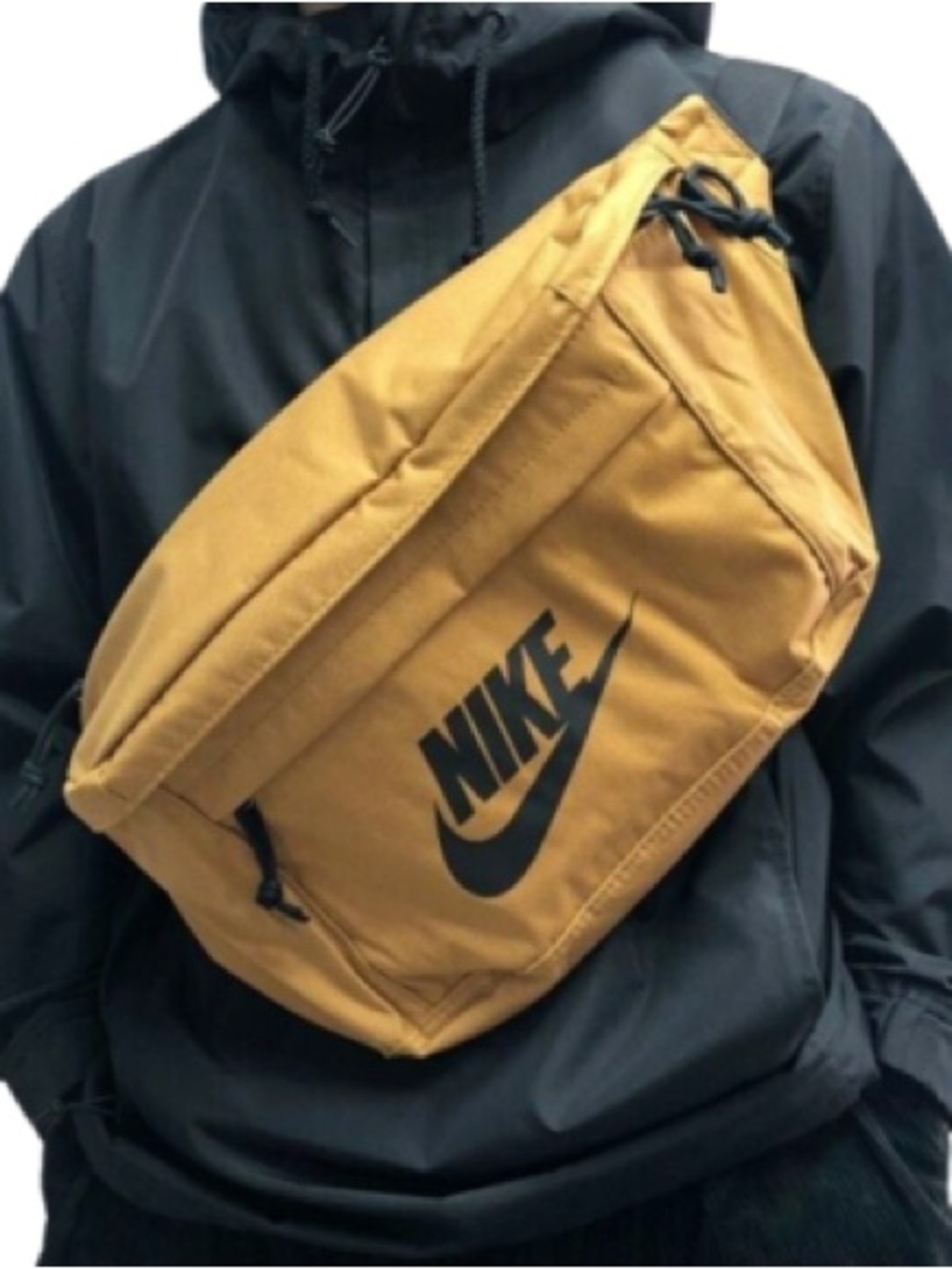 NWT Nike Mustard Belt Bag with Black Logo